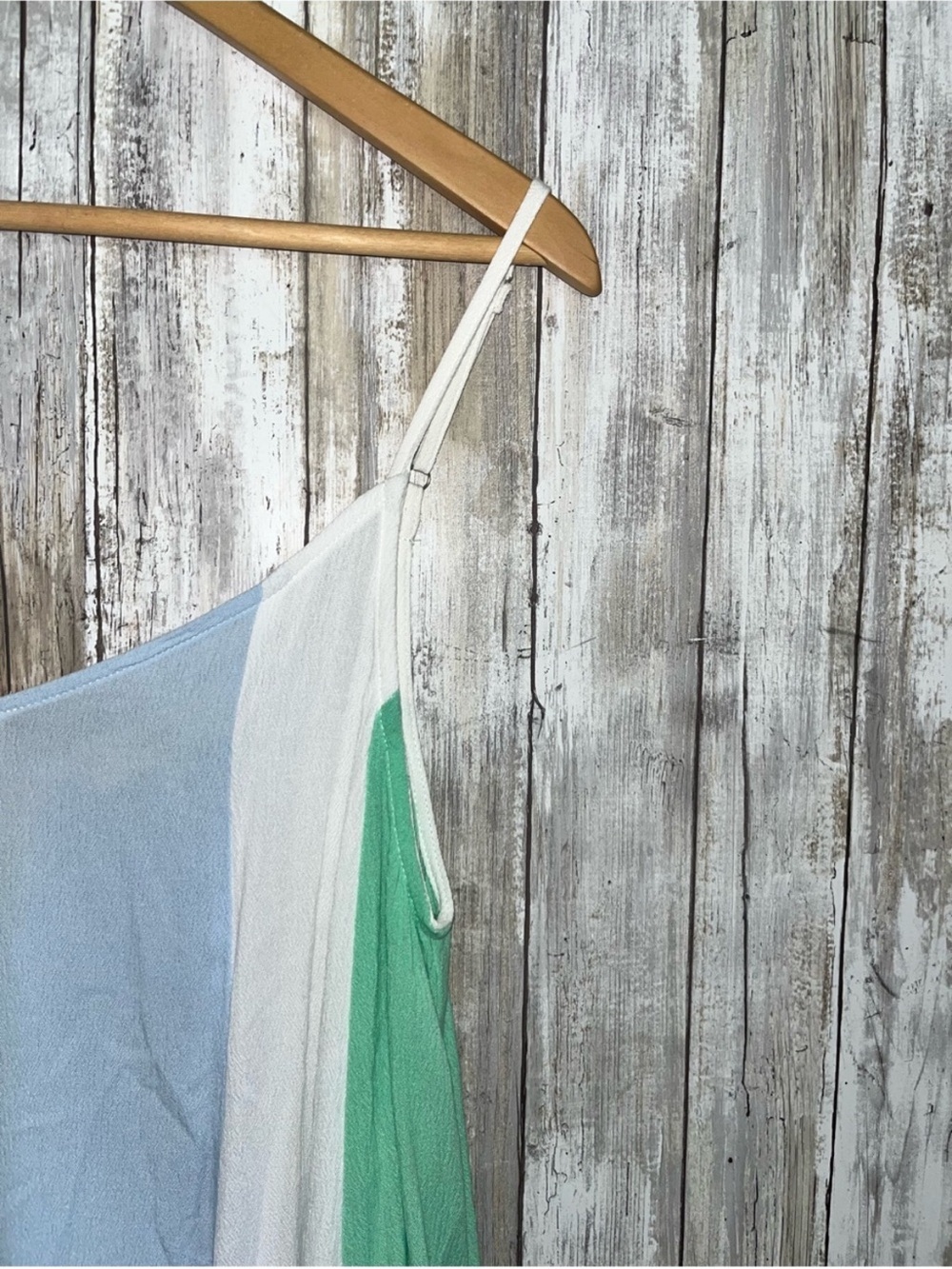 Entro Rainbow Colorblock Tank S Multicolor Pastel Strappy Flowy Rayon Cami Top - Picture 2 of 4